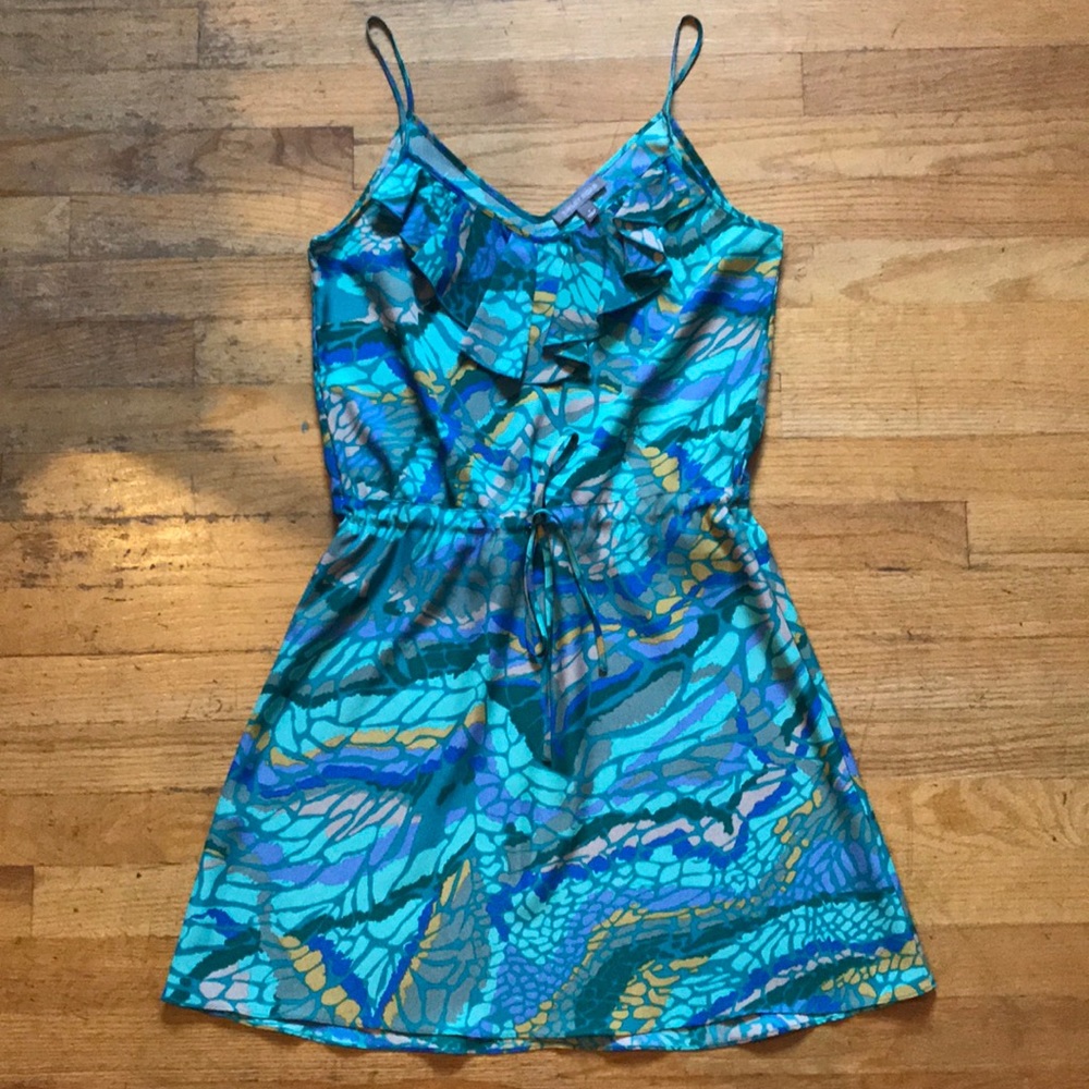 Colorful spaghetti strap mini dress!